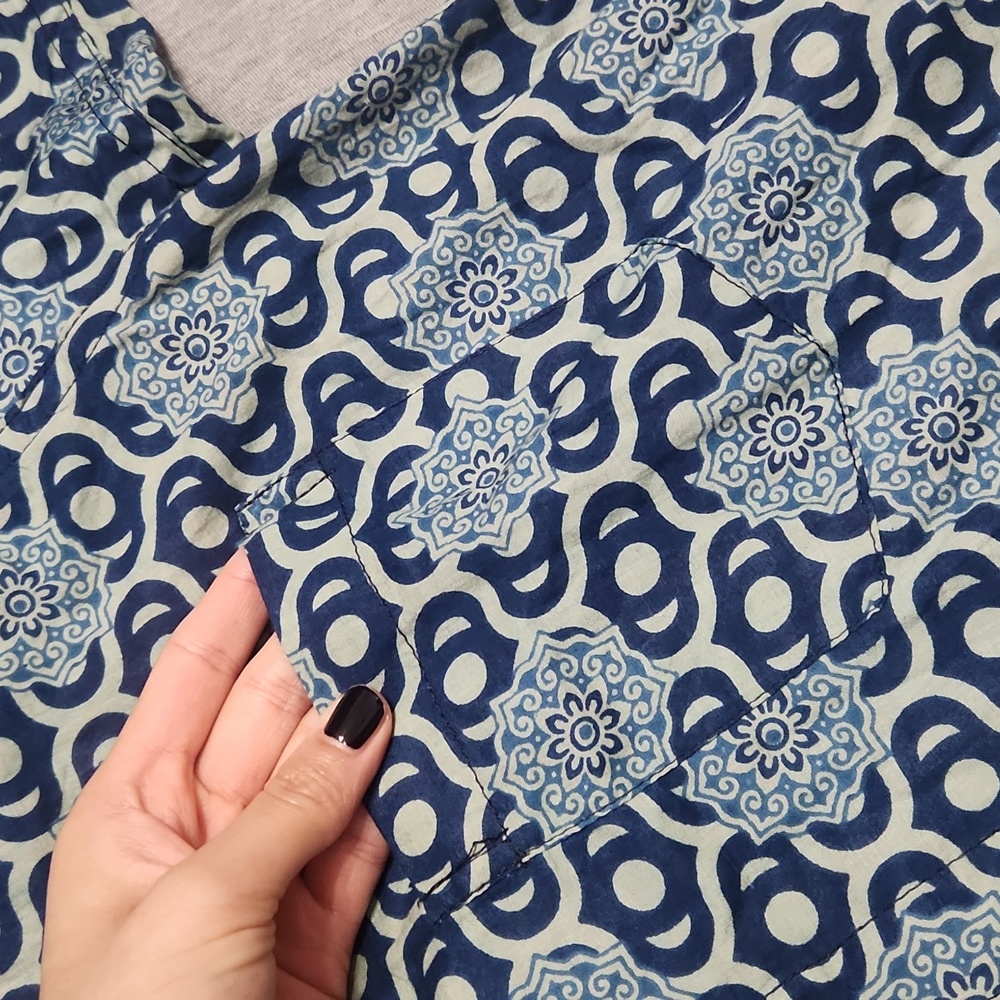 Handmade Indian Casual Collared Button-Down Printed Cotton Summer Shirt - Picture 8 of 12